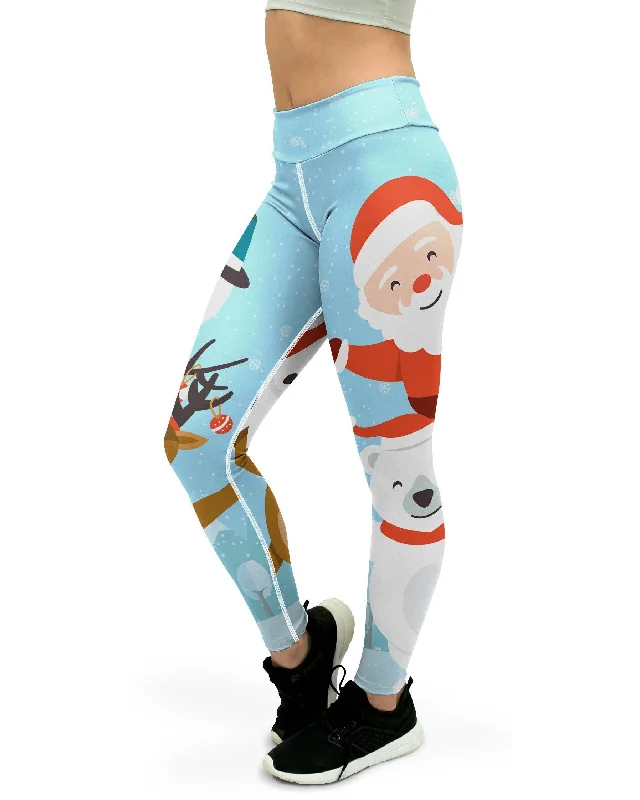 Santa and Friends Yoga Pants